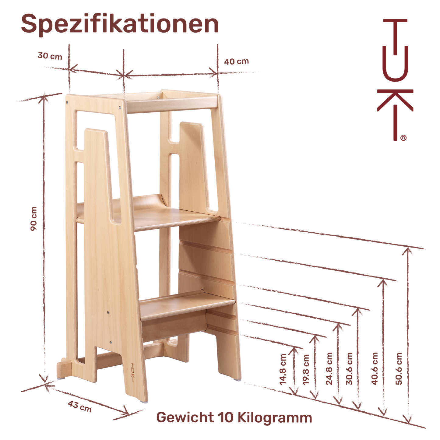 Tuki® Learning Tower White 