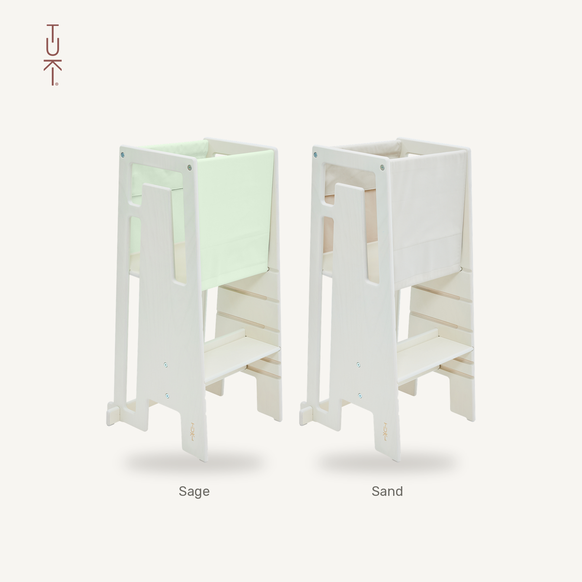 Tuki Startertuch Duo: Sage und Sand am Lernturm