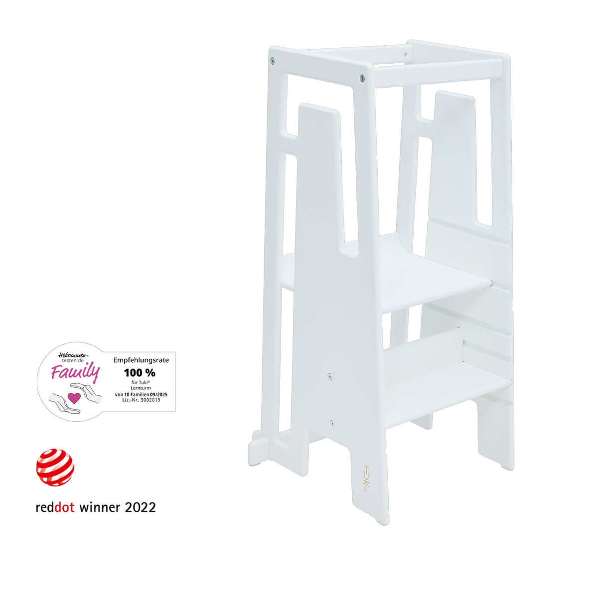 Tuki Lernturm White, Red Dot Design Award und 100 Prozent Hebammen-Empfehlung