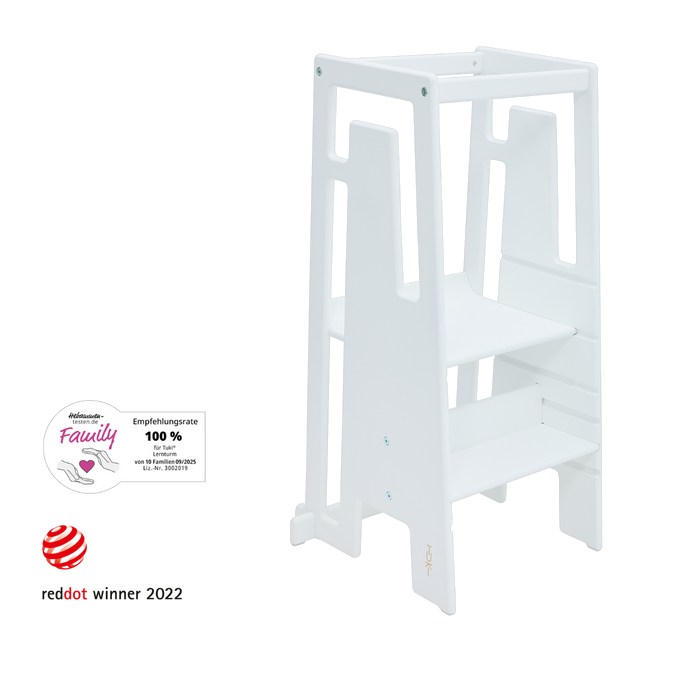 Tuki Lernturm White, Red Dot Design Award und 100 Prozent Hebammen-Empfehlung