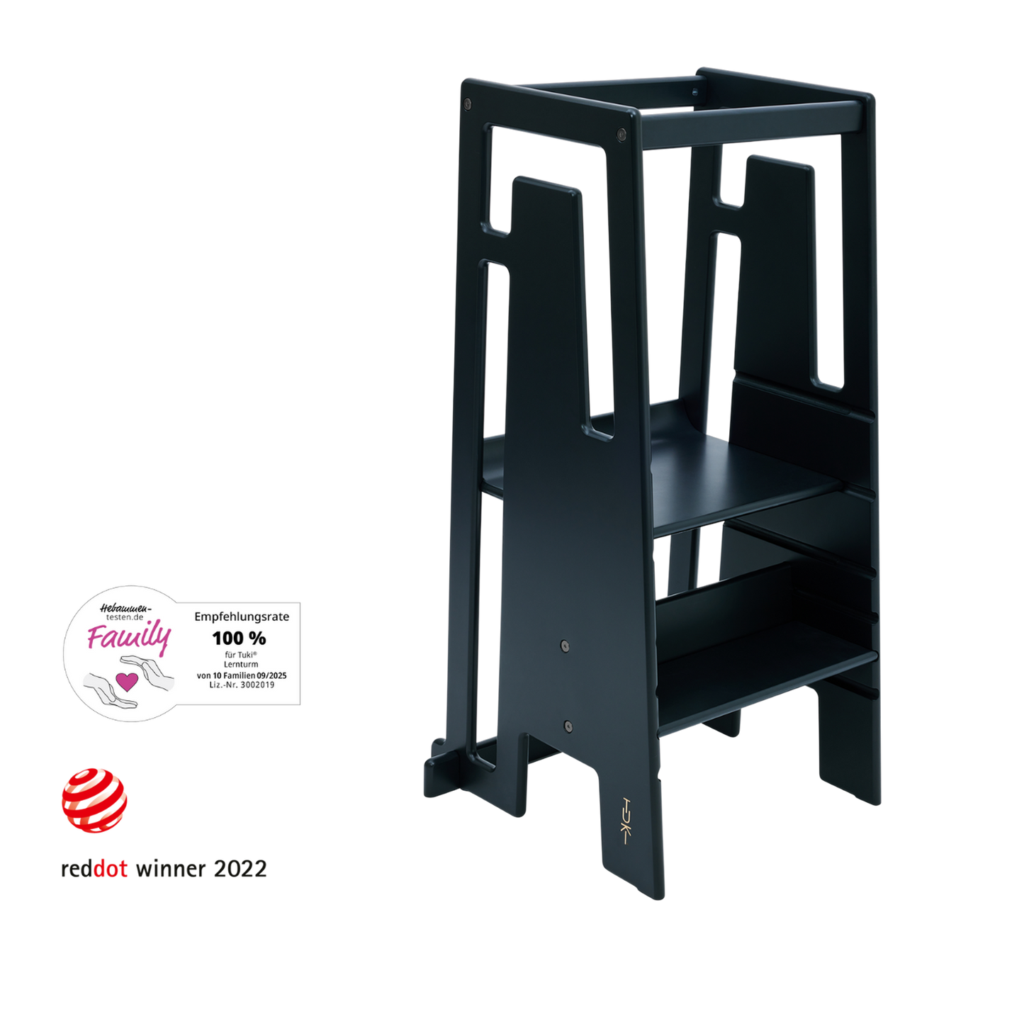 Tuki Lernturm Black, Red Dot Design Award und 100 Prozent Hebammen-Empfehlung