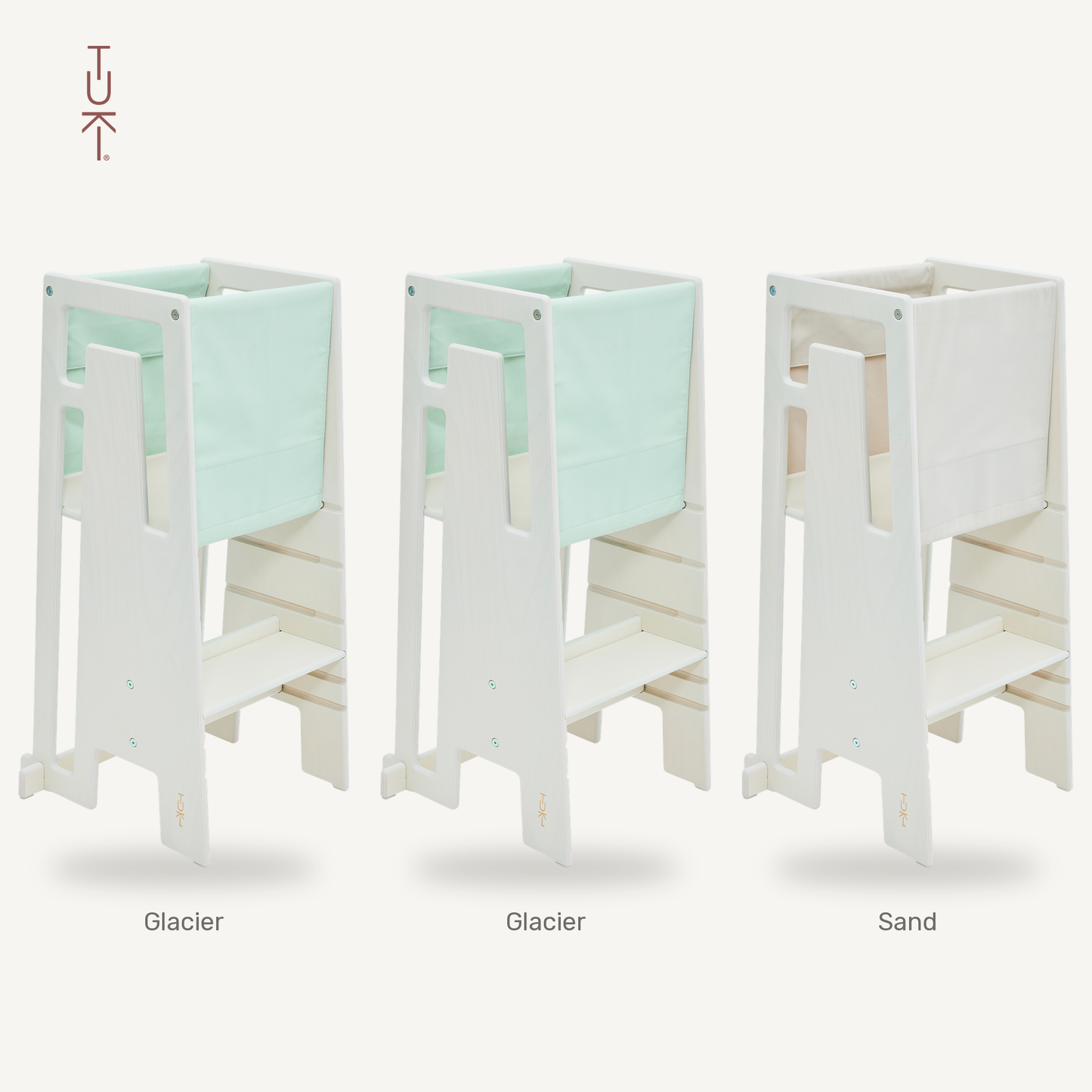 Tuki Startertuch Trio: Glacier, Glacier und Sand am Lernturm